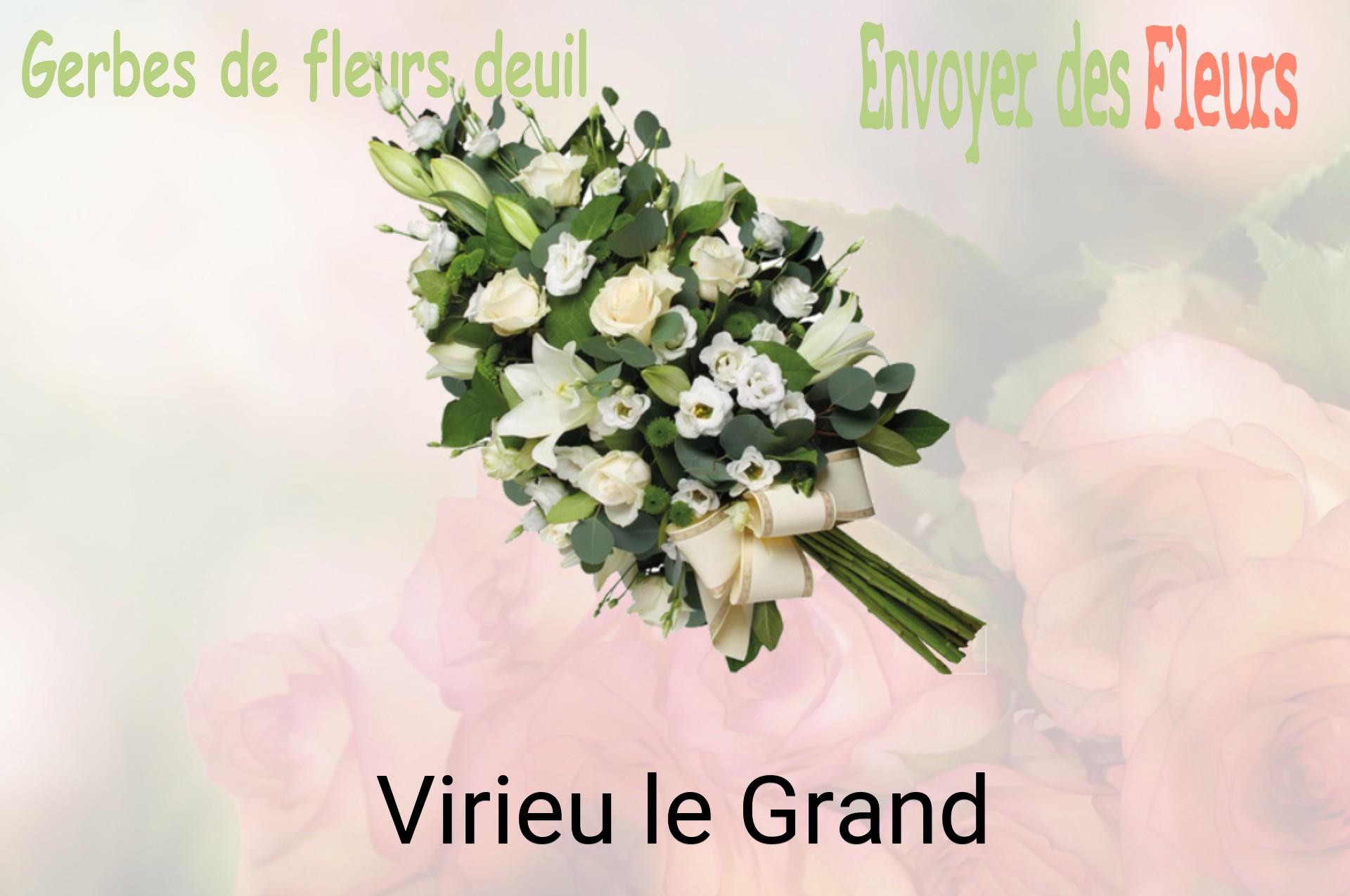 Gerbe de fleurs de deuil livrée à Virieu-le-Grand